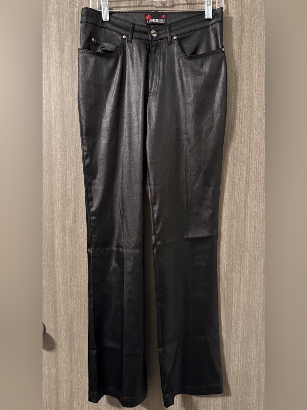 Spacegirlz Faux Leather Straight-Leg Pants